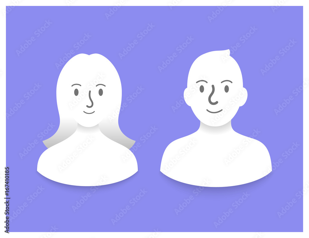 Smiling people icons. Smiling people icons.