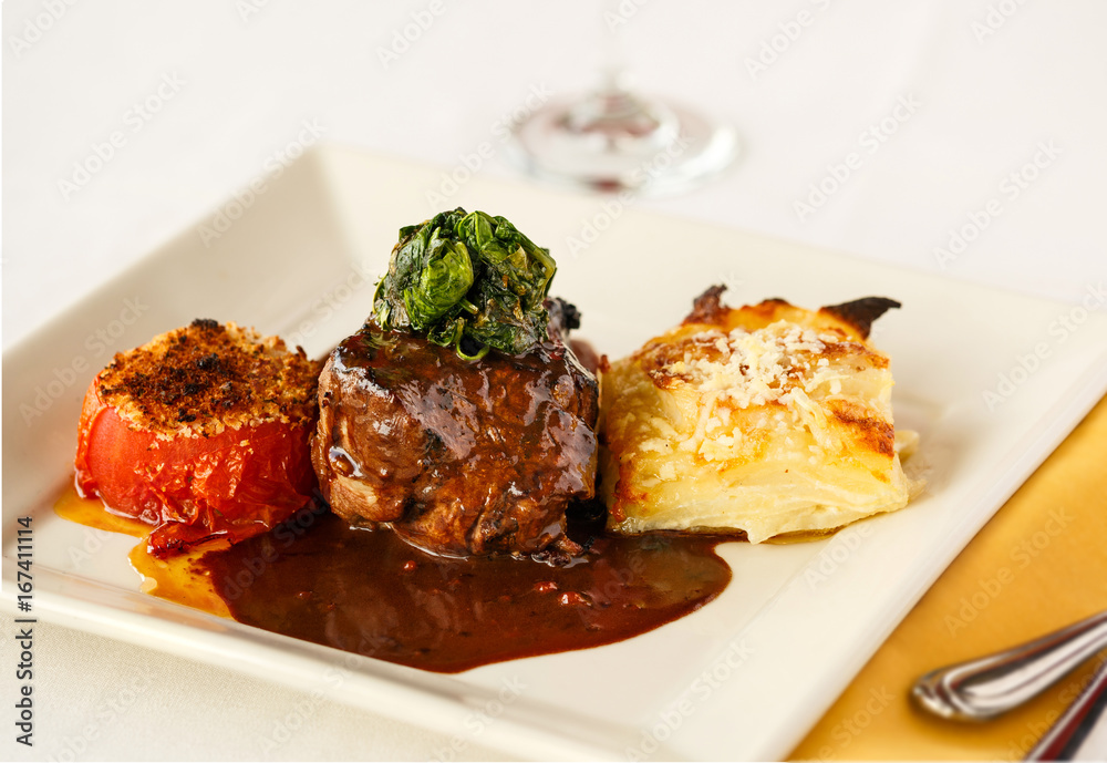 Filet Mignon Steak at an Italian Restaurant Filet Mignon Steak at an Italian Restaurant