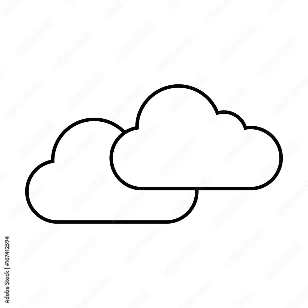 clouds icon over white background vector illustration clouds icon over white background vector illustration