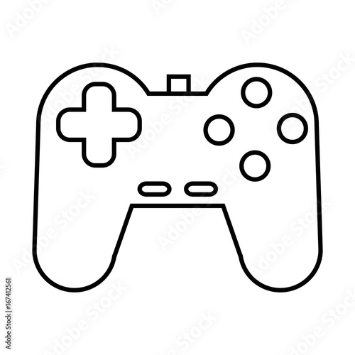 videogame controller icon over white background vector illustration