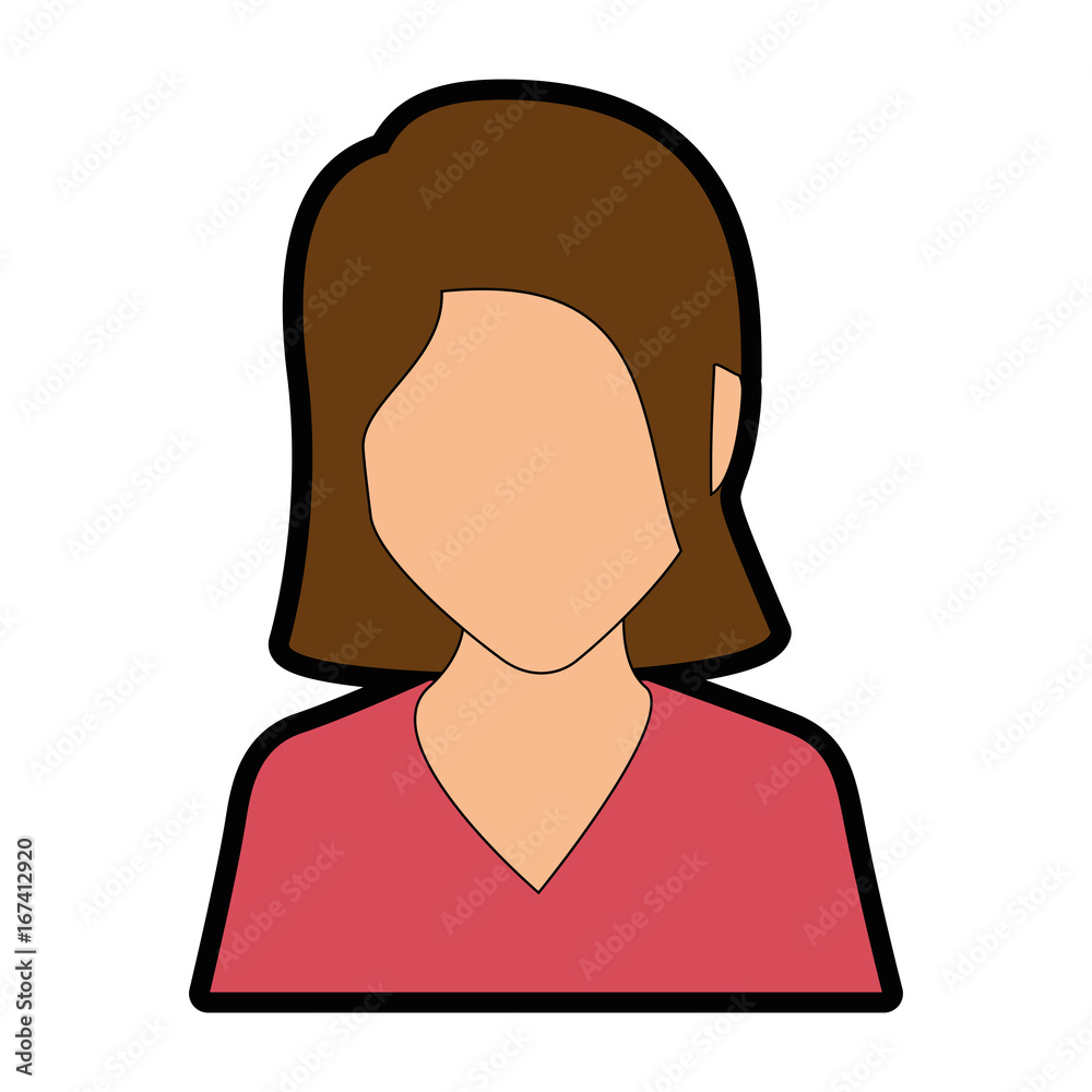 avatar woman icon over white background vector illustration avatar woman icon over white background vector illustration