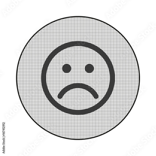 Gitter-Icon Smiley traurig