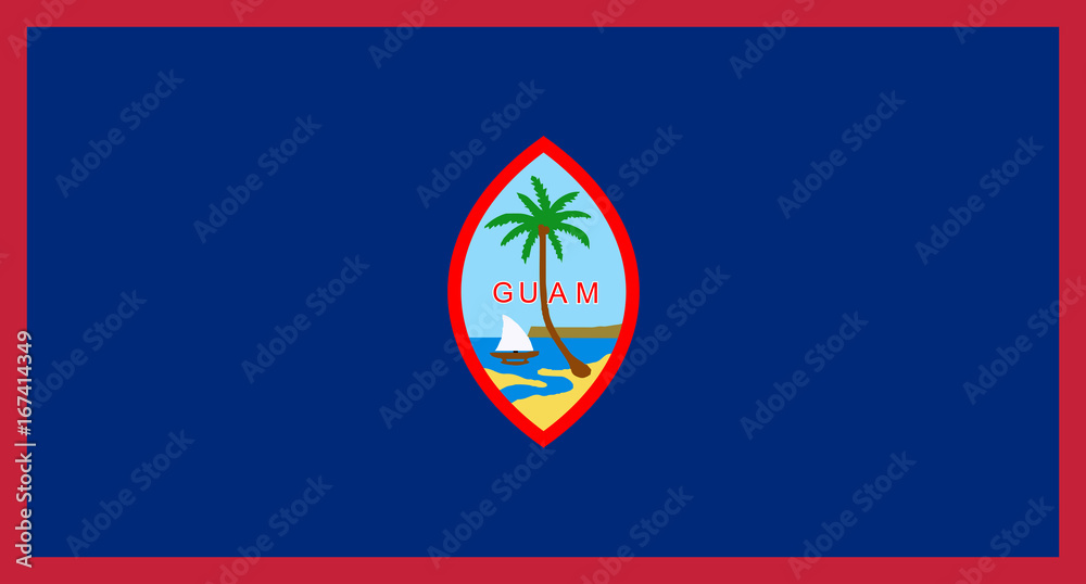 Naklejka premium Flag Of Guam