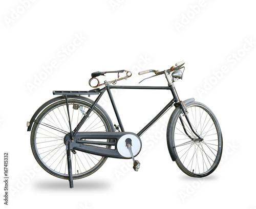 Retro styled bicycle isolated on a white background with clipping path.