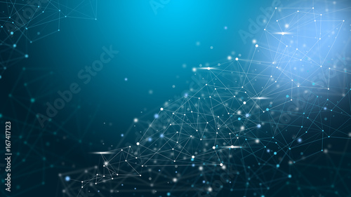 Blue modern sci-fi raster background