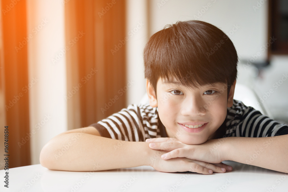Portrait of asian cute boy with smile face Portrait of asian cute boy with smile face