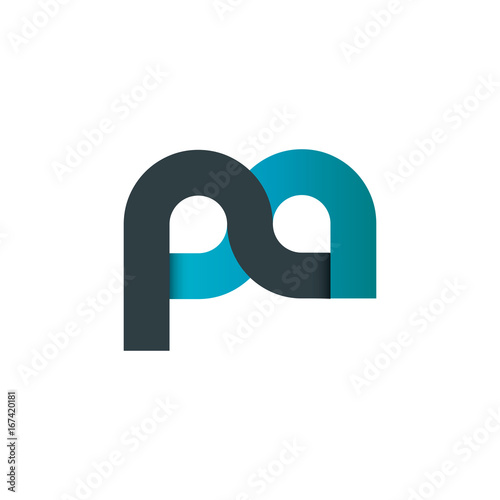 Initial Letter PA PN RN  Linked Rounded Design Logo
