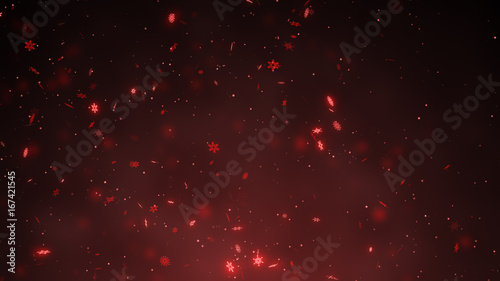 Bright colorful magic stylized snow background