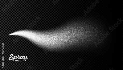 Water spray mist effect on transparent background