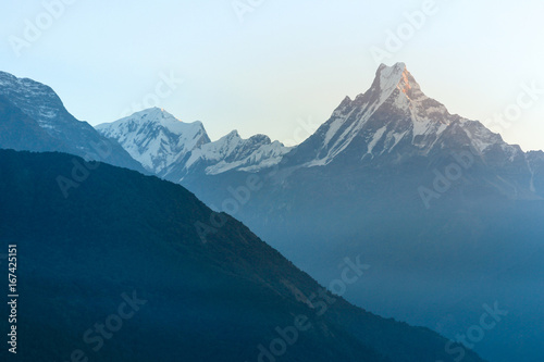 Machapuchare mountain (fish tail), Pokhara valley, Nepal