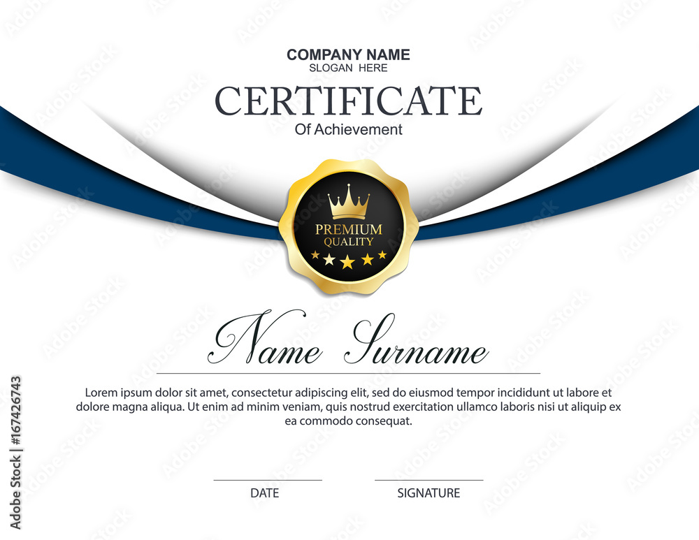 Vector certificate template - obrazy, fototapety, plakaty 