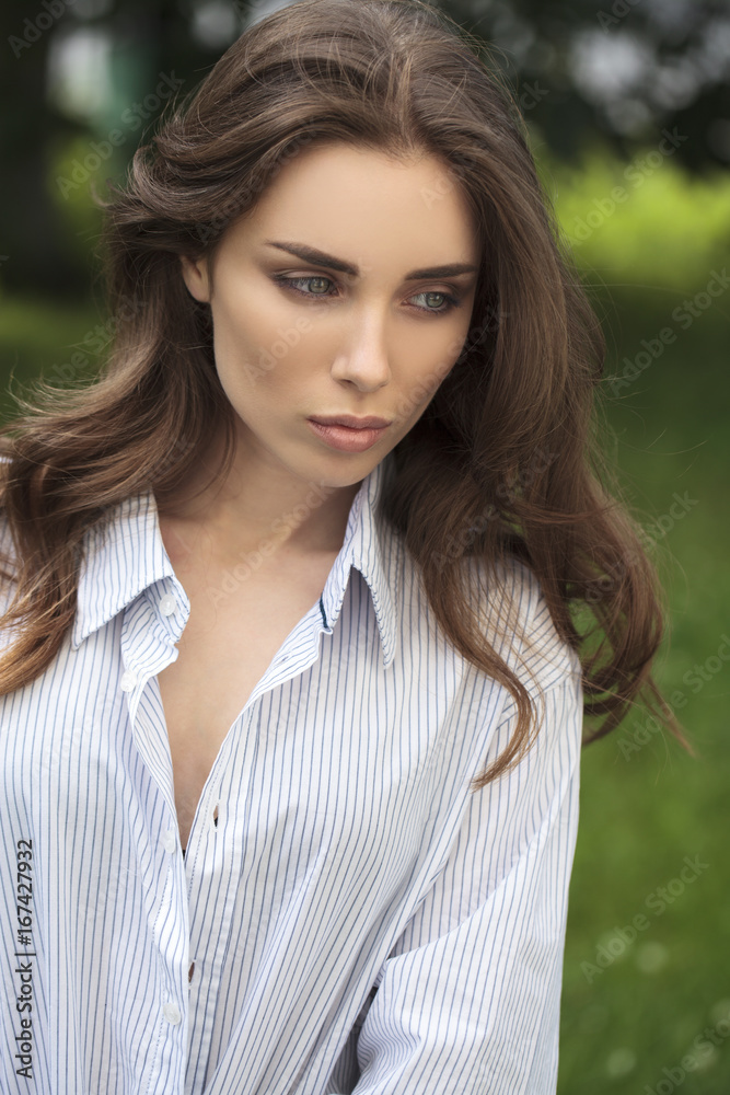 Portrait of beautiful young woman