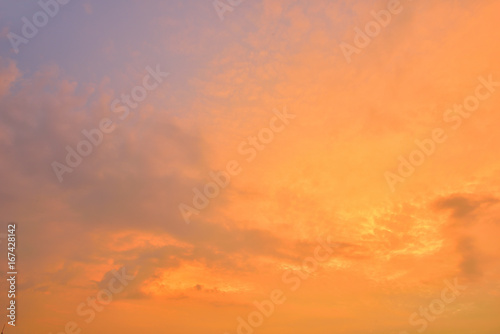 Fototapeta Naklejka Na Ścianę i Meble -  The sky with clouds beatiful Sunset background