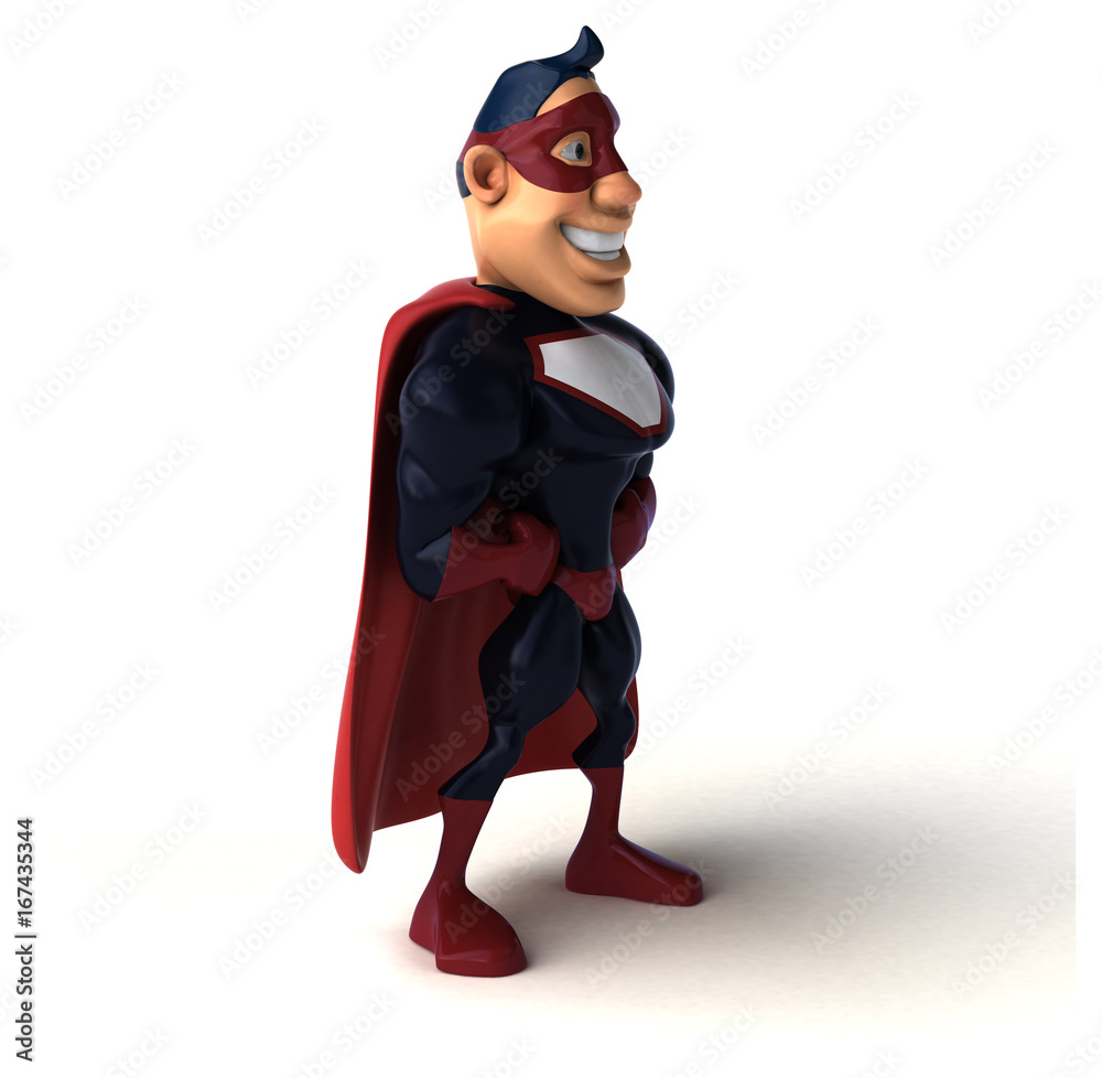 Fun superhero - 3D Illustration