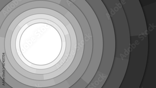 Black and White Modern Circles Copy Space Abstract Background