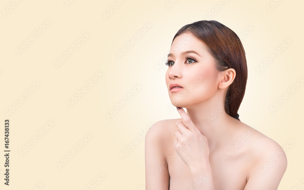 Portrait picture of Beautiful young woman face. Portrait picture of Beautiful young woman face.