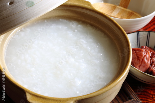 お粥　rice porridge(congee)