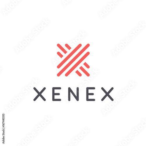 Vector logo design for business. Letter x