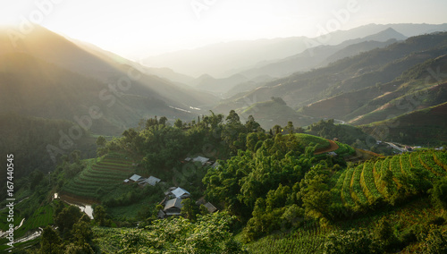 Mountain scenery in Northern Vietnam photo