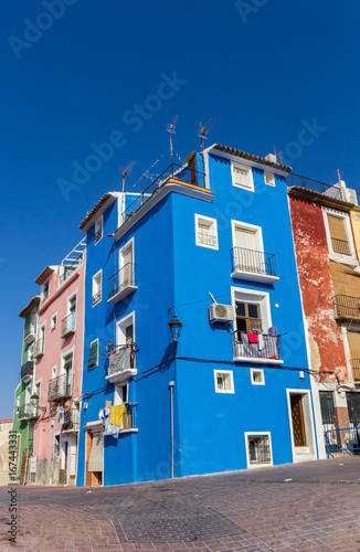Colorful houses in the historic center of Villajoyosa