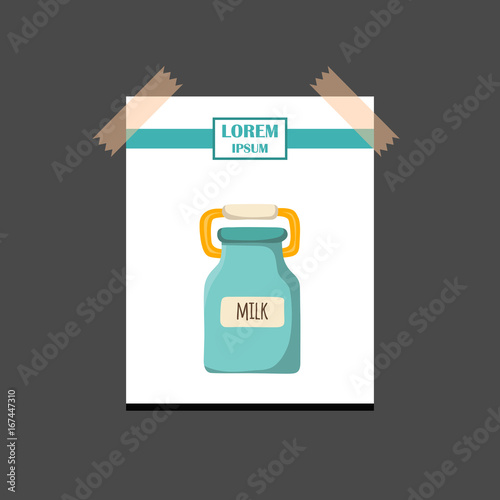 Vector cartoon milk background