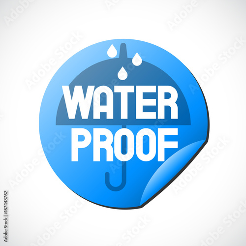 Water Proof Sticker, Vector Illustration