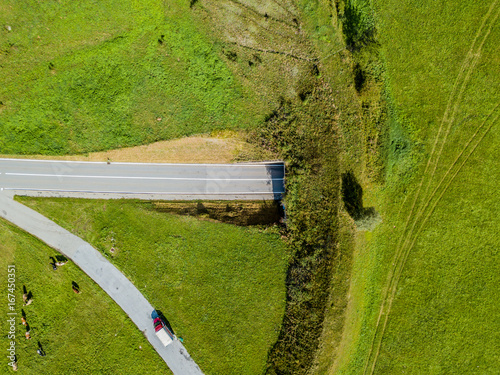 Aerial view of tunnel entrance