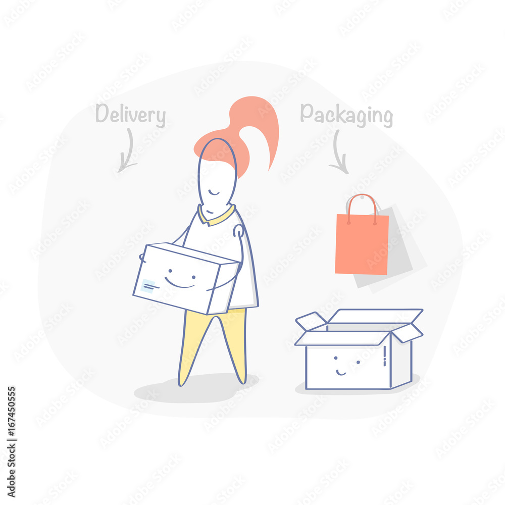 Packaging and delivery of goods from the online store. Packaging and delivery of goods from the online store.