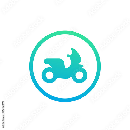 Scooter, motorbike icon