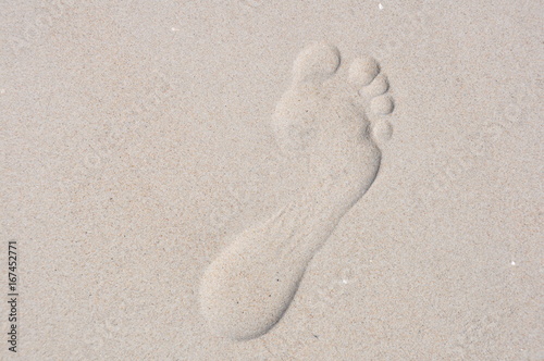 Fußabdruck im Sand