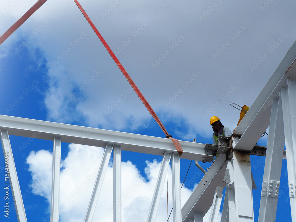 Man Working on the Working at height