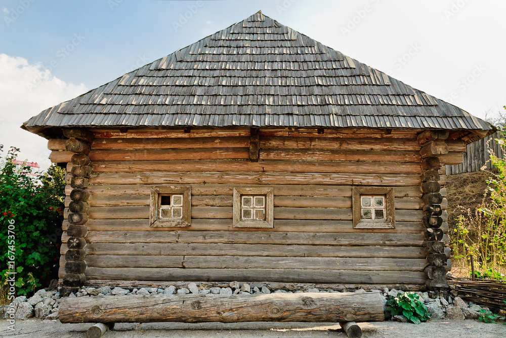 Ukrainian Zaporozhye Sech. Wooden Cossack Kuren Ukrainian Zaporozhye Sech. Wooden Cossack Kuren