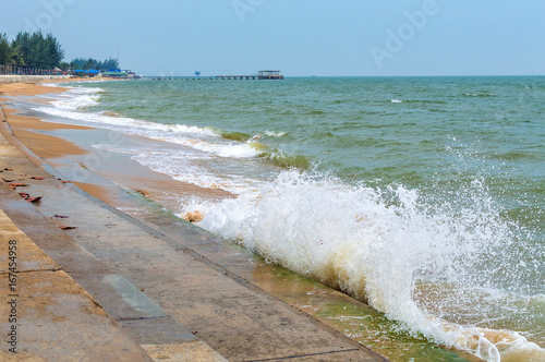 Pak nam pran, Pranburi beach, Prachuap khiri khan, Thailand photo