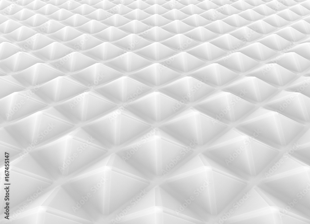 Obraz premium 3d illustration. white square geometric tile floor background