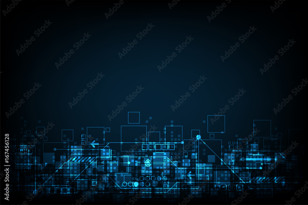 Obraz premium Vector abstract background technology digital design.