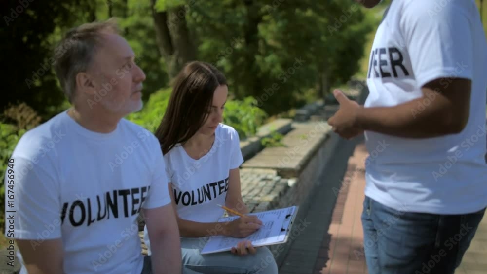 Helpful volunteers expressing their ideas Helpful volunteers expressing their ideas