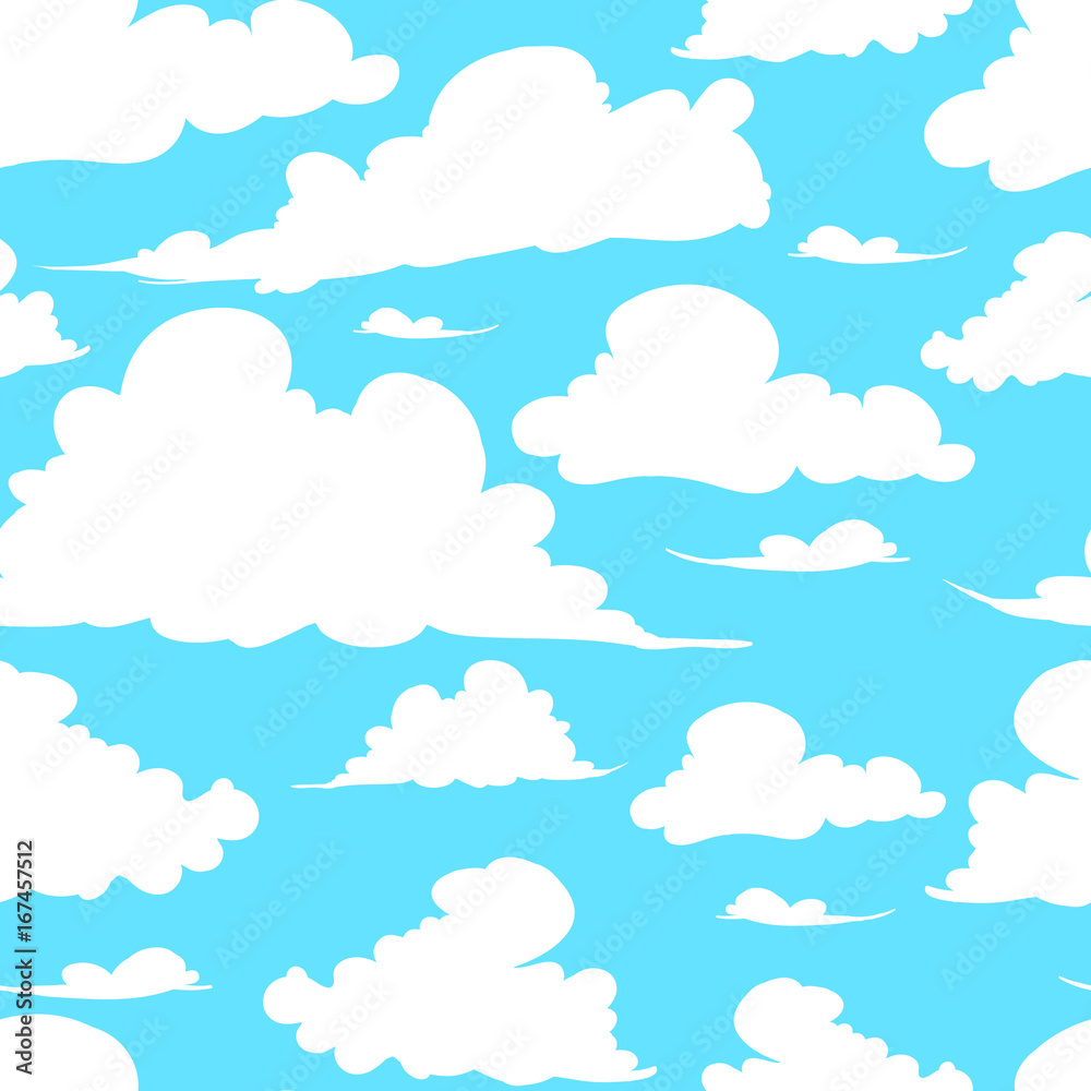 seamless texture painted handmade clouds