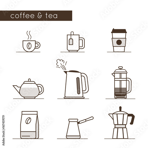 coffee and tea icons