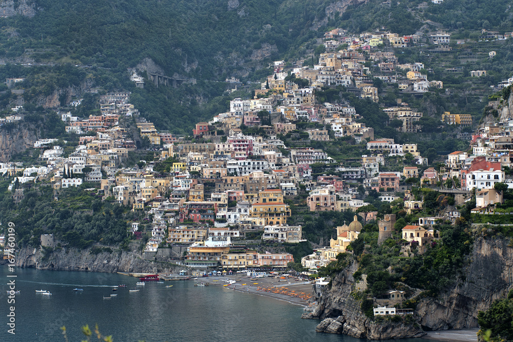 Campania,Italy; Amalfitan coast: Positano, landscape.