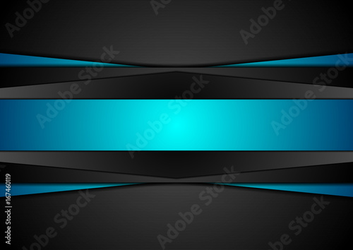 Black and blue abstract tech corporate background
