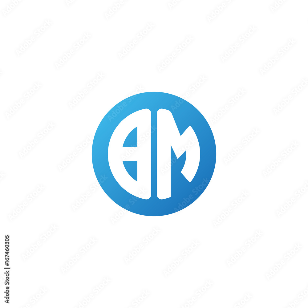 Initial letter BM, rounded letter circle logo, modern gradient blue color
Initial letter BM, rounded letter circle logo, modern gradient blue color