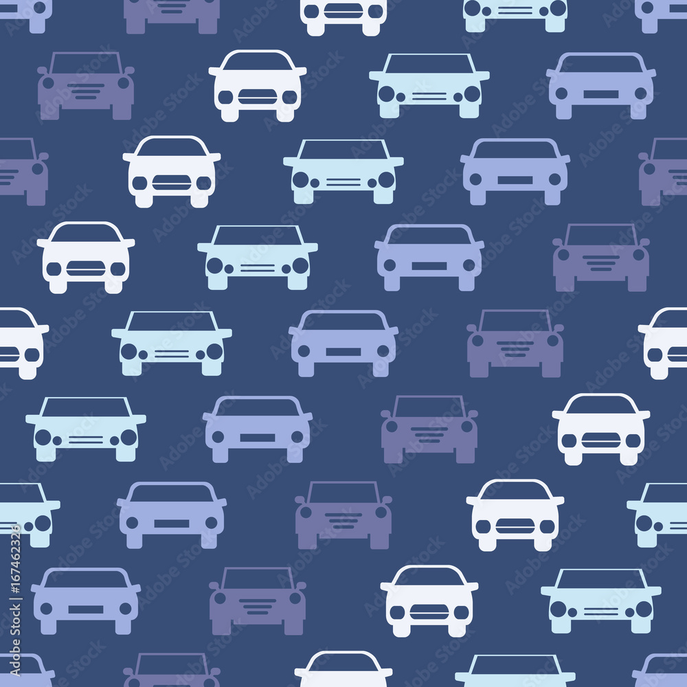Seamless pattern with cars for your design
