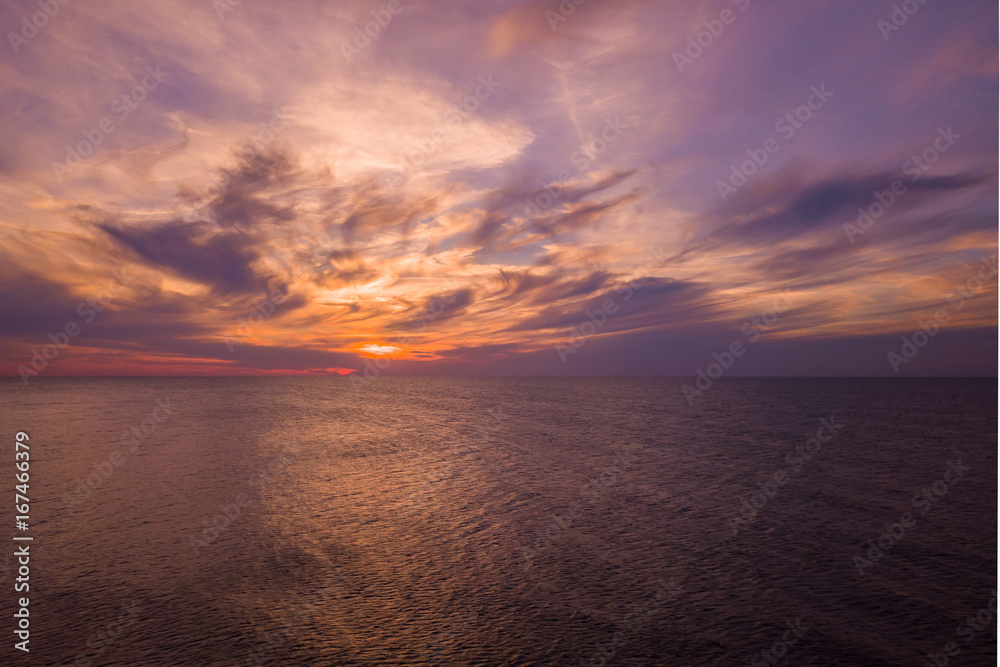 Beautiful sunset over the sea