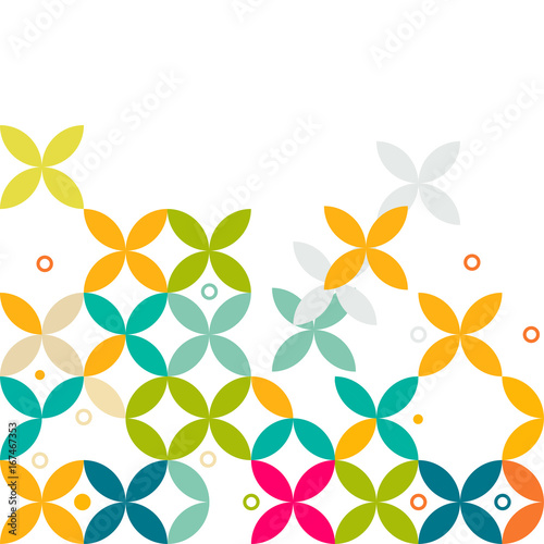 colorful flower pattern and graphic decoration, contemporary graphic pattern.