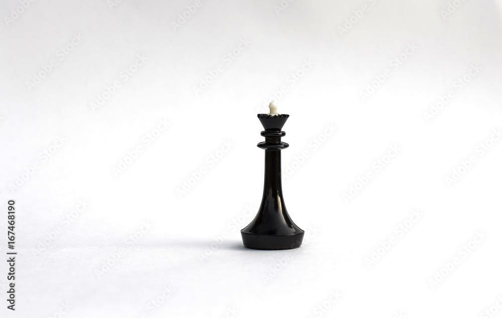 chess piece black Queen on white background chess piece black Queen on white background