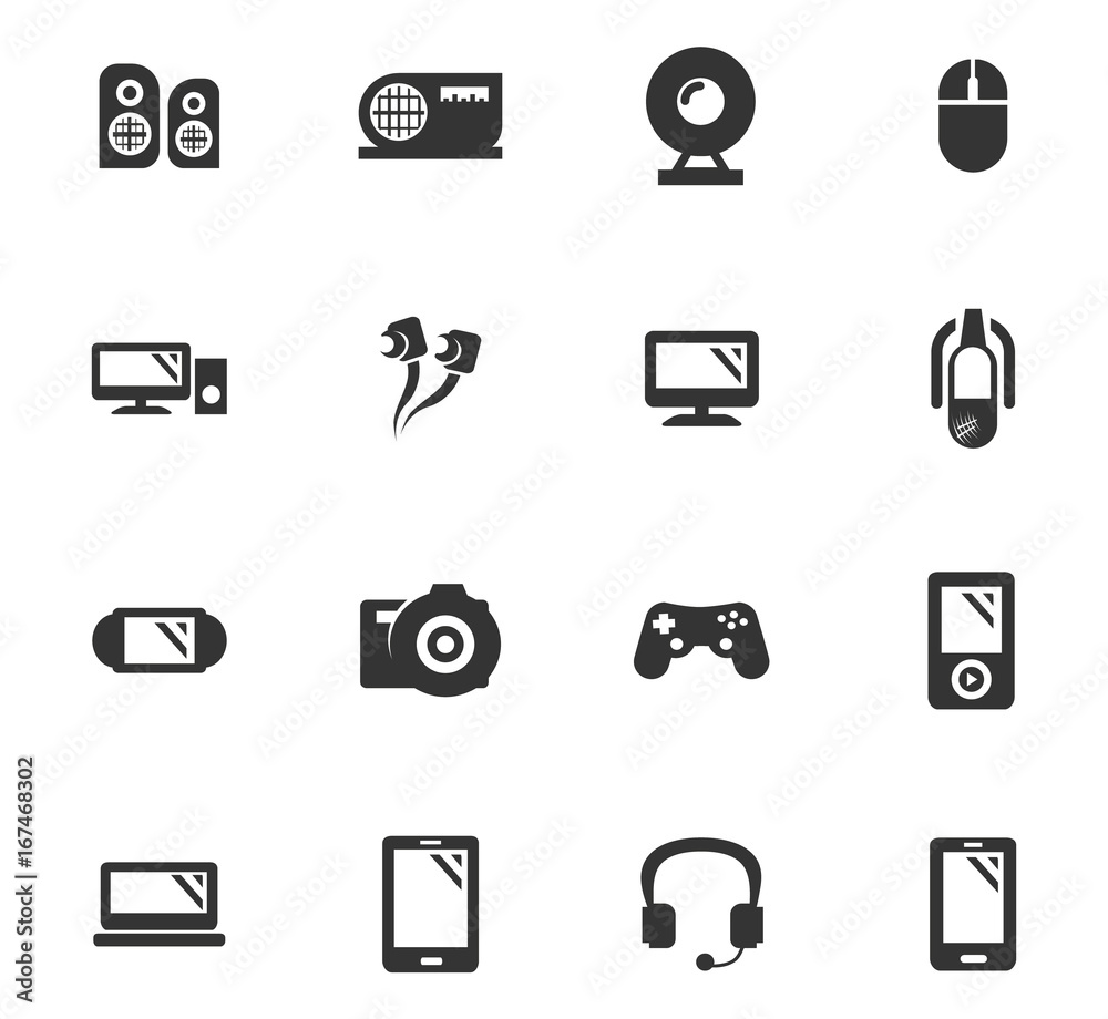 Gadget icons set Gadget icons set
