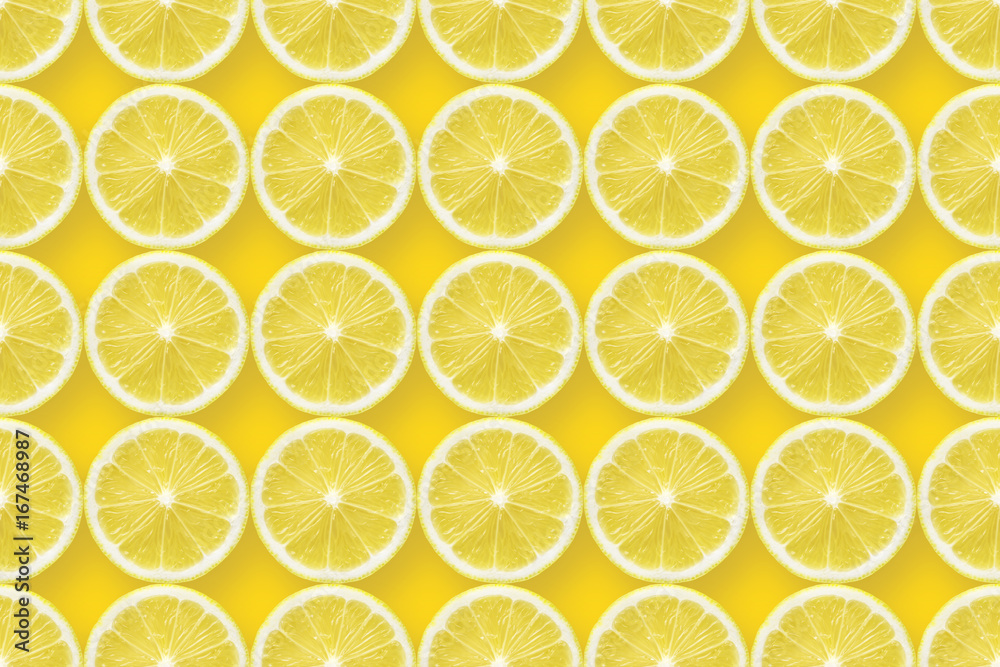 lemon slices over yellow