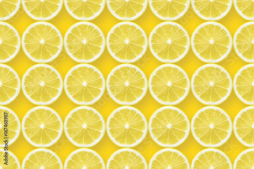 lemon slices over yellow