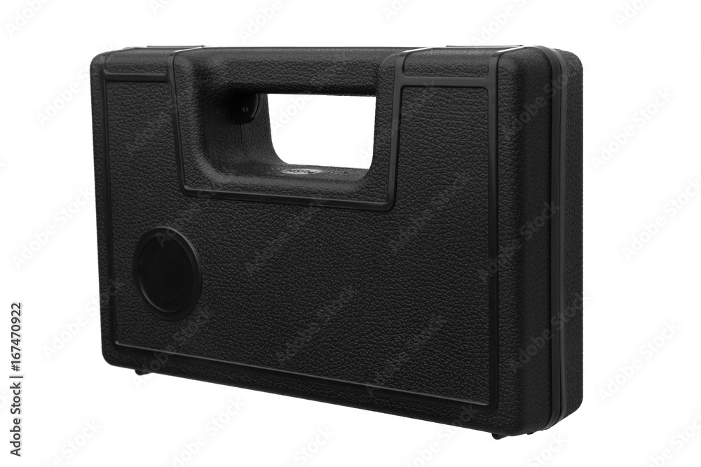 Obraz premium Black case for guns isolated for white