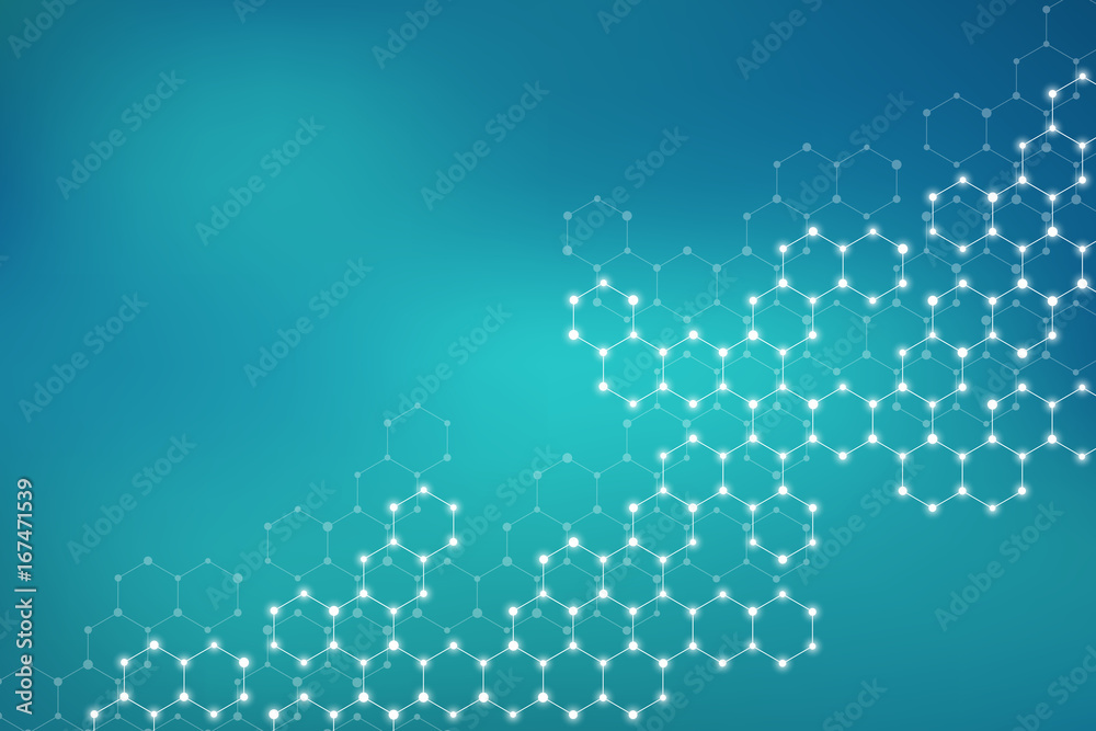 Obraz premium Molecule dna, genetic and chemical compounds, illustration